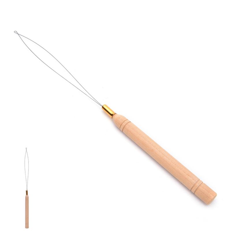 2Pcs Micro Ring Loop Tool Threader Pulling Needle For Human Hair Extension Tool