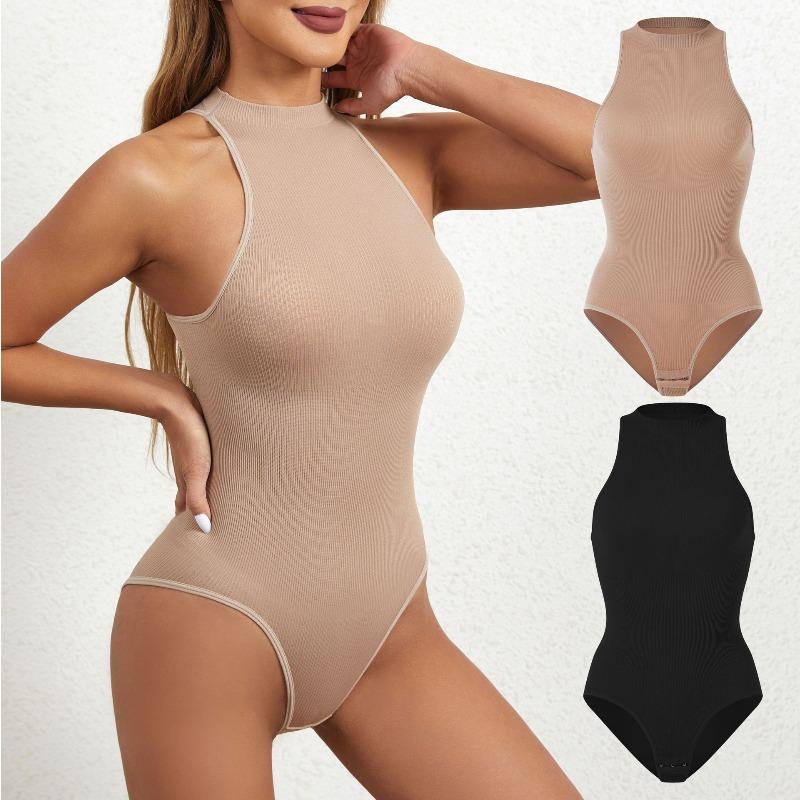 New-style Skin-friendly, Waist-cinching Shapewear: Button-up, Strapless Bodysuit with Tummy-tucking Design