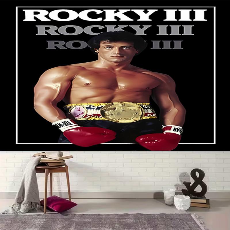 1pc The Champion of Boxing Rock-y Tapestry, Living Room, Bedroom, Office, Party Decor, Ideal Festive Gift