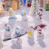Miniatyr Söta Snögubbefigurer Juldekoration DIY Kristallflaska Tillbehör Jul Snögubbeset För Festlig Dekor