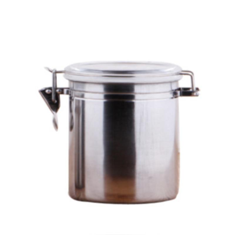 Nerezová ocel Utěsněná Průhledná Nádoba na Skladování Káva Čaj Nádoba odolná proti vlhkosti Nádoba na Skladování pro Uchování Sušeného Ovoce