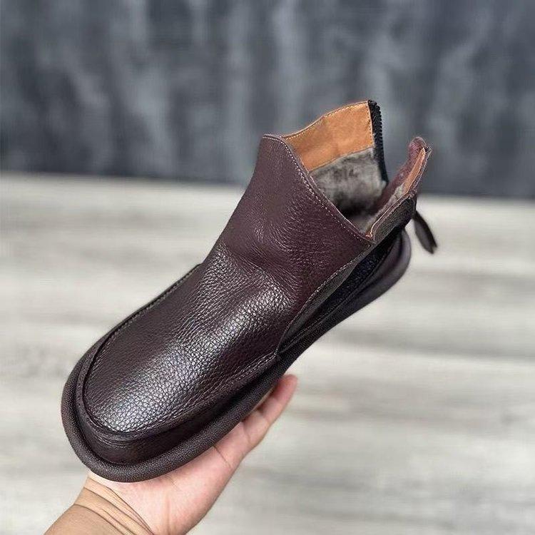 Popular Thick-soled Martin Boots Women's 2025 New Autumn and Winter British Short Boots Fashionable Retro Rear Zipper Chelsea Women's Boots