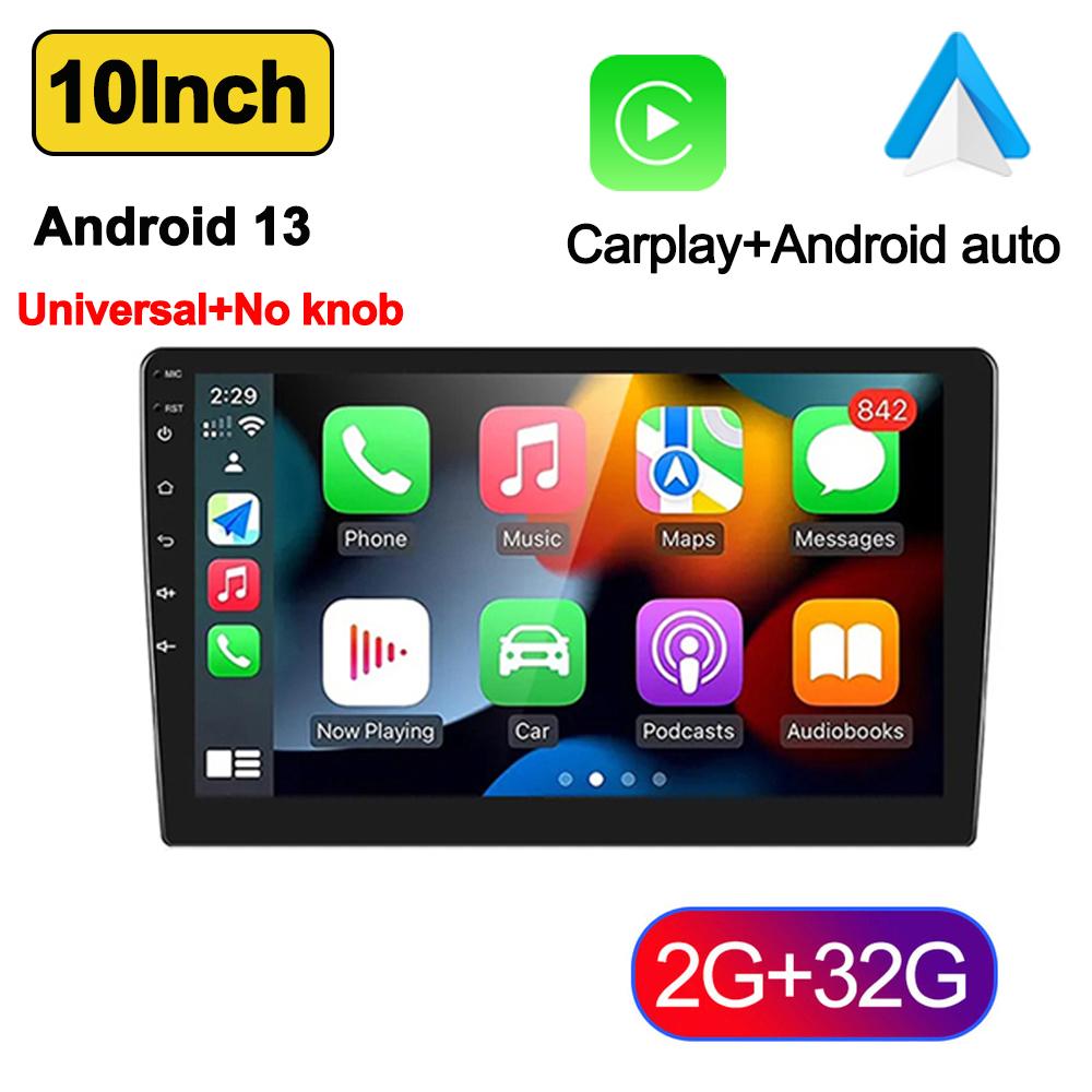 2025 New Dual twist 10.1 Universal android13 Car Radio Android Auto CarPlay 2din Multimedia Player GPS car Intelligent Systems