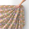 Royal Samt Stoff Polyester Zum Nähen - Motiv Bunte, Helle Schmetterlinge