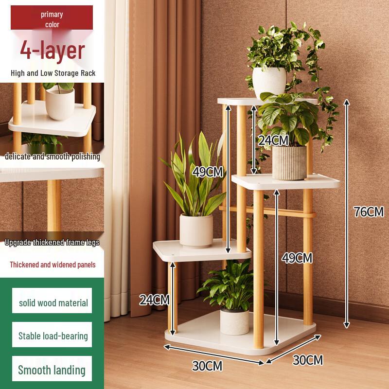 Multi-layer Wood Flower Stand