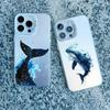 Dolphin Whale Paired Couple Phone Case For iPhone 13 11 12 Pro Max 16 15 14 Pro Max 13 Mini 15 14 Plus Lovers Cover Laser