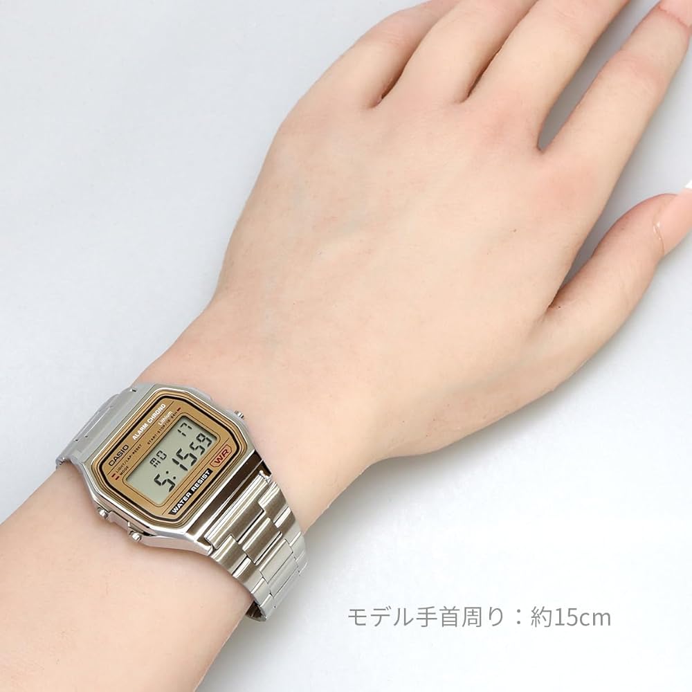 Casio Vintage Series A158WEA-9 Unisex Digital Watch Metal Band Brown Gold
