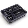 HUIHUADU Microwaveable Five-Compartment Disposable Meal Boxes