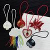 Beaded Heart Maple Leaves Tassel Rainbow Cloud Hanging Rope Patches Bag Ornaments Lanyard Patch Applique