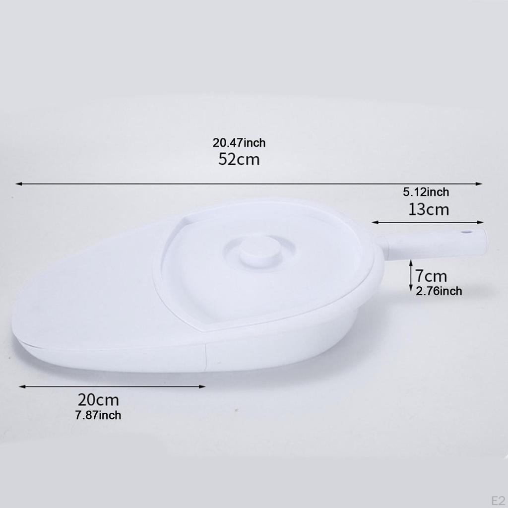 Elderly Bedpan Pee Container with Handle Stable Reusable Smooth Easy To Clean Practical Toilet Bowl
