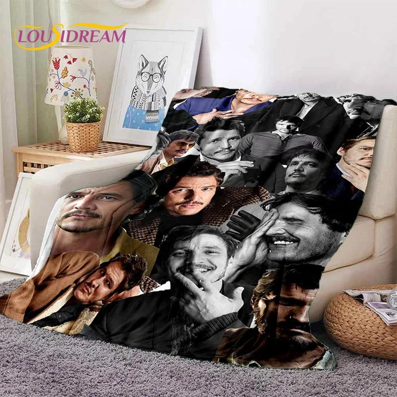 Jose Pedro Pascal Actor Star Soft Flannel Blanket for Beds Bedroom Sofa Picnic,Throw Blanket for Cover Outdoor Leisure Nap Gift