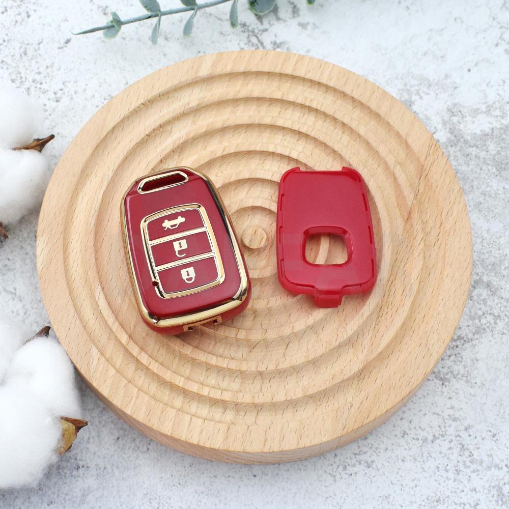 3 Buttons TPU CAR KEYLESS FOB SMART KEY COVER FIT FOR HONDA ACCORD CIVIC CRV JAZZ HR-V 2014 2015 2016 REMOTE CASE HOLDER