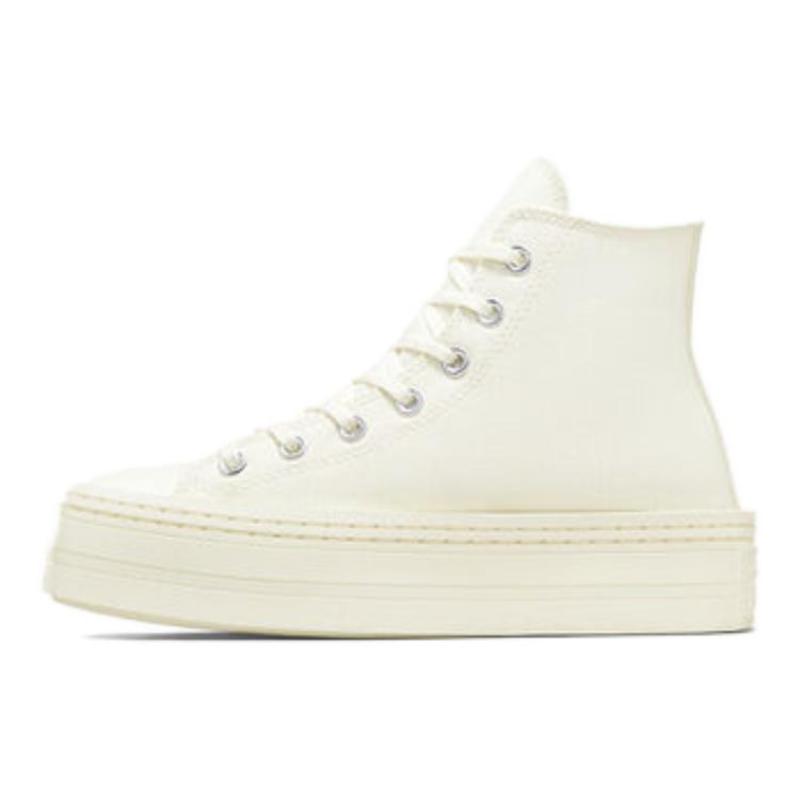 Converse Chuck Taylor All Star Modern Lift Platform Canvas Comfortable and Versatile High Top Espadrilles Women's Off-White