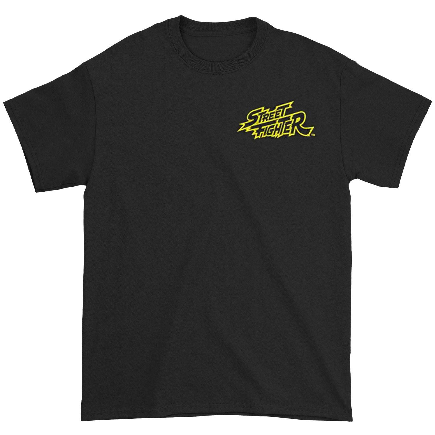 Men s Street Fighter Street Fighter Synthwave Fighter 2 T-shirt Large Black 2XL