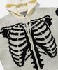 VASTIC Bone Jacquard Hoodie Knit_White / Black