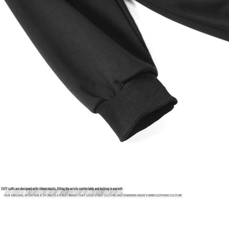 Unisex Heavyweight Hoodie: Solid Color American Street Style for Autumn/Winter