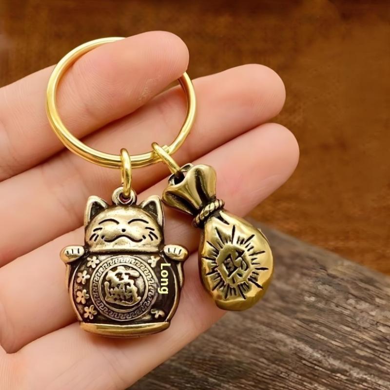 Stjernetegn Hest Fem Keisere Pengeanheng Lykkekatt Nøkkelring Kinesisk Feng Shui Mynter Nøkkelring Bringer Velstand Lykke
