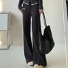 Drawstring Casual Pants Women Loose Wide Leg Pants Fashion Straight Leg Pants  Jogging