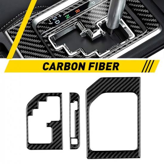 Carbon Fiber Gear Shifter Knob Panel Cover Sticker Trim For Toyota Tundra 14-21