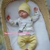 BZDOLL 20inch 50cm Asleep Baby Reborn Doll with 3D-paint Skin and Visible Veins Soft Vinyl Cloth Body Girl Princess Art Toy for Kids Birthday Gift