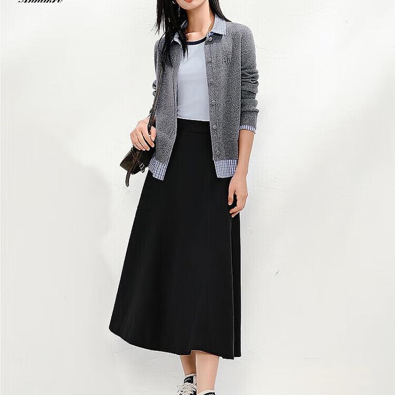 Jiu Zi Annacoco 2025 Spring High-Waist A-Line Skirt XL