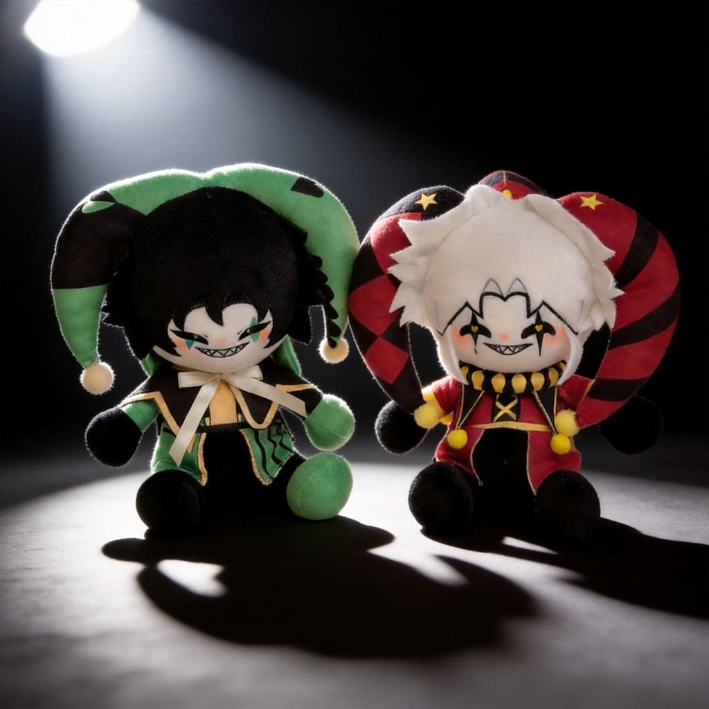 Pierrothe Harlequin Plush Doll With Short Velvet Fabric For Collectors And Kids