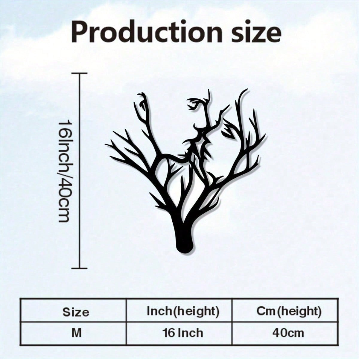 

Forged Iron Tree Branch Couple Wall Art Handcrafted Home Decor Gift різнокольоровий