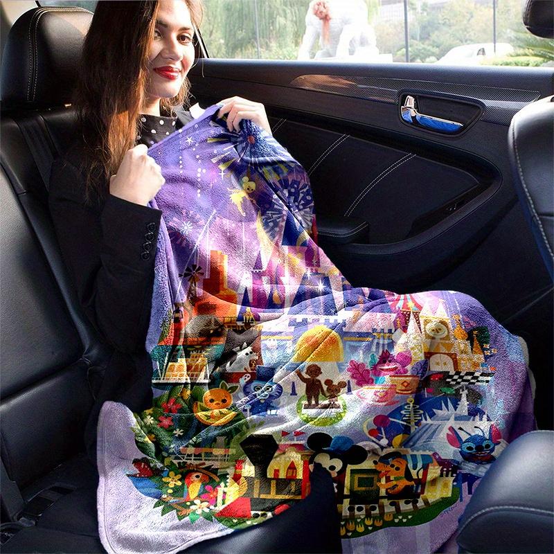 1pc, Mickey and Friends (1) Home Decor Flannel Blanket Perfect Gift for Bedroom, Living Room, Travel, Camping, Car