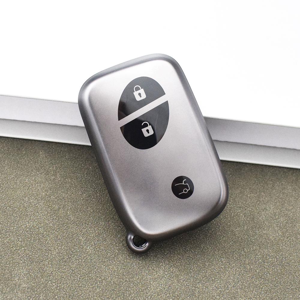 

3/4 кнопки ТПУ цвет оружейный серый для Lexus LS460 GS300 450h 460h IS250 IS300C RX270 ES240 ES350 CT200H GX400 GX460 Чехол для ключа автомобиля 3 button key cover серый