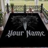 Custom Name Bring Me the Horizon Crystal Velvet Floor Rug Personalized Text Soft Carpet Home Decor