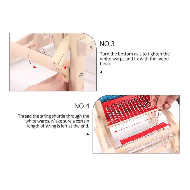 Wooden Multi-Craft Weaving Loom Mini Spinning Knitting Machine Diy Hand Loom Weaving Machine Handmade Crafting Fun For Adults