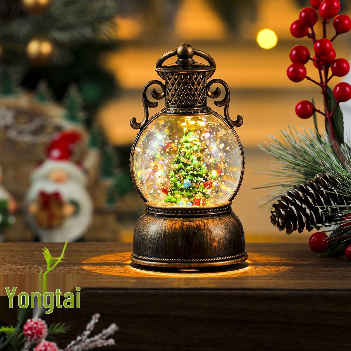 Christmas Musical Snowfall USB Lantern Night Light - Children s Gift
