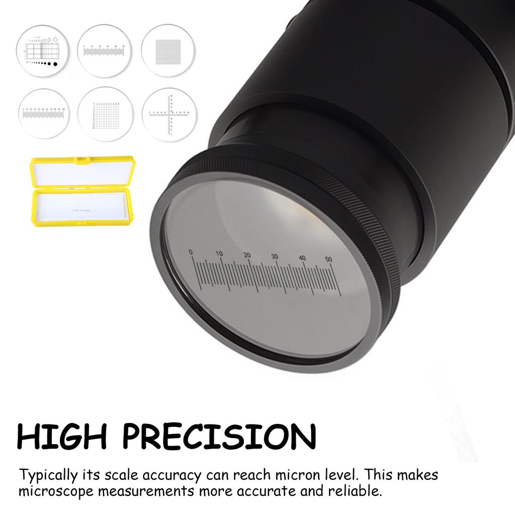C1-C7 Microscope Calibration Slide High Precision Stage Micrometer Ocular Reticle Eyepieces Calibration Ruler Slides