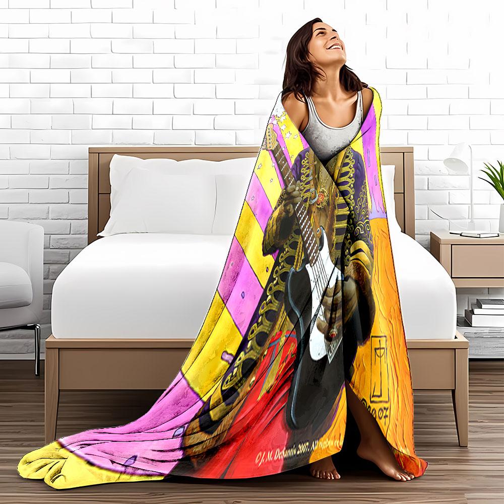 Rock Legend Vibrant Blanket for All Seasons Blanket Lunch Break Throw Gift