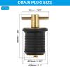 PATIKIL 1" Boat Drain Plug 2pcs T Handle Brass Boat