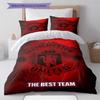 Man Utd Bedding Quilt Set Quilt Cover Pillowcase Home Decoration Birthday Gift (1 * Duvet Cover + 2 * Pillowcase, Without Core)