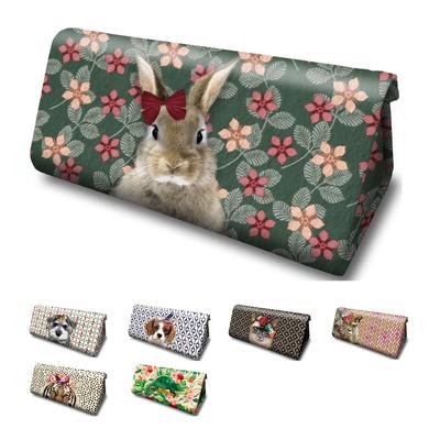 GCFM Estuche para Gafas Plegables Tamaño M Compacto Lindo Hecho en Japón Diseñador Francés Lindo Animal Mascota Perro Gato Regalo [Lucie dancette] (Licette (Conejo
