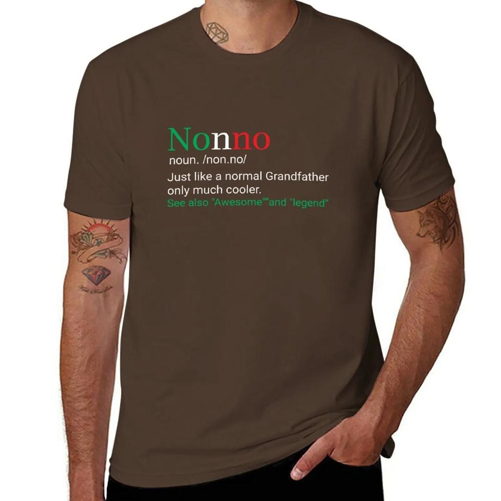 Funny Nonno Italian Grandfather gift T-Shirt plus size tops blank t shirts boys animal print shirt t shirt graphic