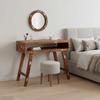Makeup Table in Brown 90 x 76 x 45 cm Solid Upcycled Wood