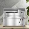 Beifu Commercial Smokeless Mobile Charcoal BBQ Grill Cart