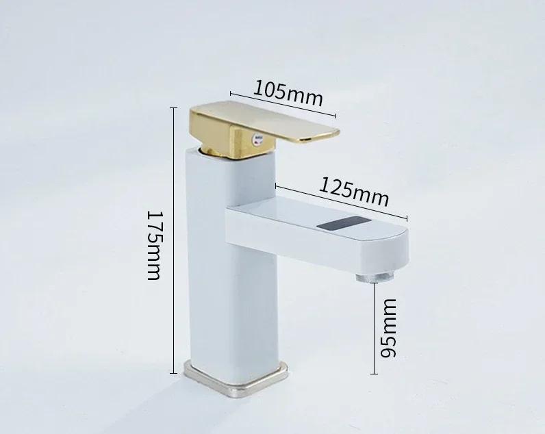 Household Bathroom Wash Face Digital Display Temperature Control Faucet Dual Connection Bathroom Tap Water Cold and Hot Faucet