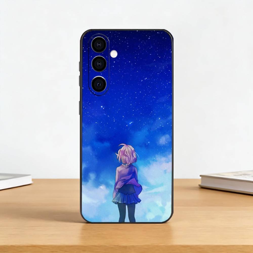 Anime Beyond the Boundary Phone Case For Samsung Galaxy A73,A72,A71,A70,A53,A52,A51,Others Soft Black Cover