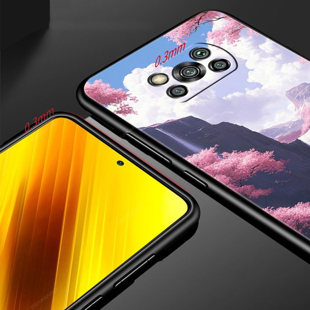 Pink Sunset Mountain Phone Case Cover  for Xiaomi Poco F7 Ultra F6 F5 F4 F3 X6 X5 X4 X3 NFC C51 C55 M4 GT 5G Soft TPU Shell Bags
