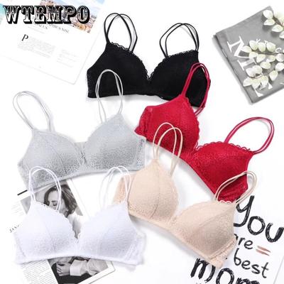 Damesbeha Hol Uit Lichtgewicht Zonder Beugel Push-up Kant Sexy Meisje Ondergoed Comfortabele Dunne Beha