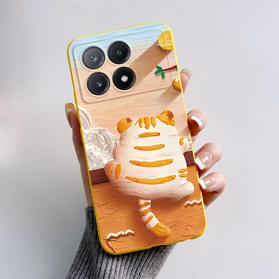 For Xiaomi Poco X6 Pro Case Stylish Painted Silicone Bumper Shockproof Phone Cases Cover Coque For Xiaomi Poco X6 Pro 5G Fundas