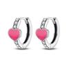 Women's 925 Silver Teddy Bear Rabbit Donut Pink Theme Sweet Romantic Priginal Design Earrings Engagement Party Exquisite Jewelry