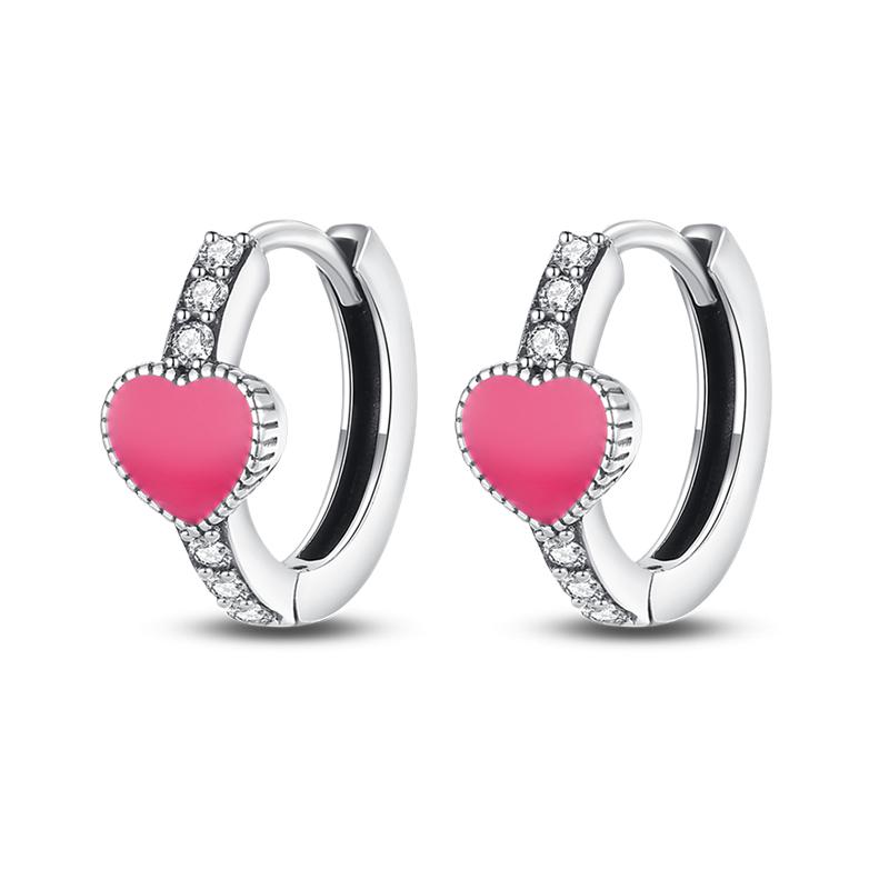 Women's 925 Silver Teddy Bear Rabbit Donut Pink Theme Sweet Romantic Priginal Design Earrings Engagement Party Exquisite Jewelry