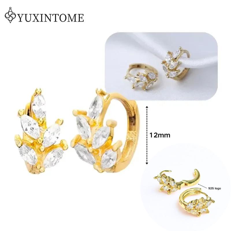 Dames 925 Zilveren Oorstekers Kristal Zirconia Waterdruppels Stud Hoops Goud Huggie Oorbellen Premium Luxe Feest Sieraden