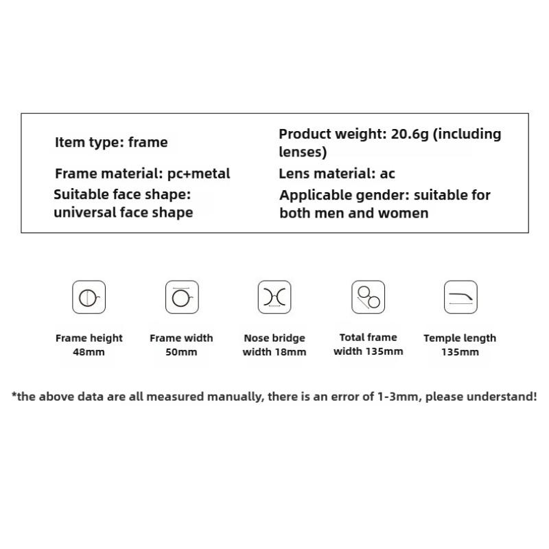 5pcs Anti Blue Light Glasses Classic Women Removable Lenses Anti Radiation Eyeglass for Men and Women