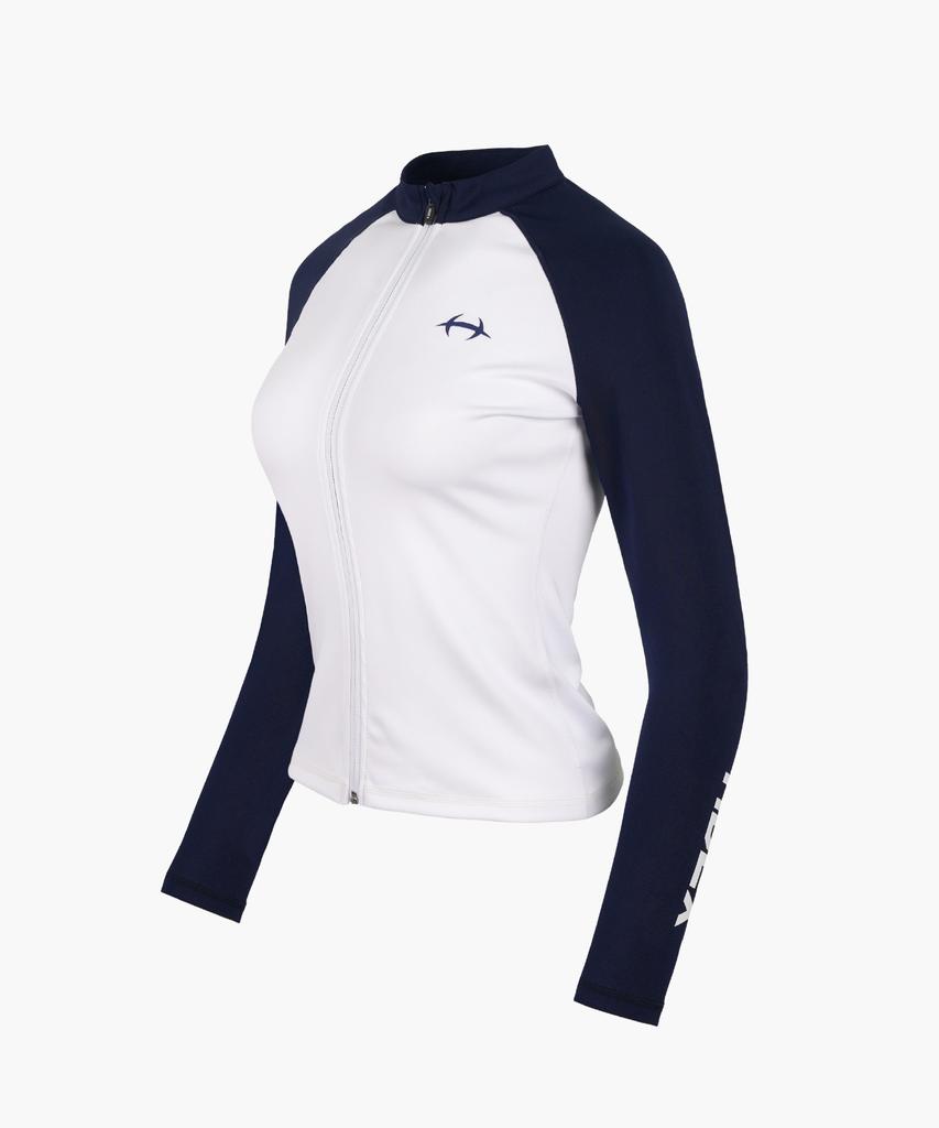 HDEX Women'S Zip-Up Standard Fit Rash Guard 2 Colors